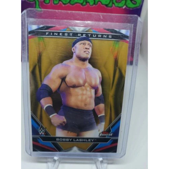 Bobby Lashley 2020 Topps Finest WWE Decade's Returns Gold Refractor #/50 #R