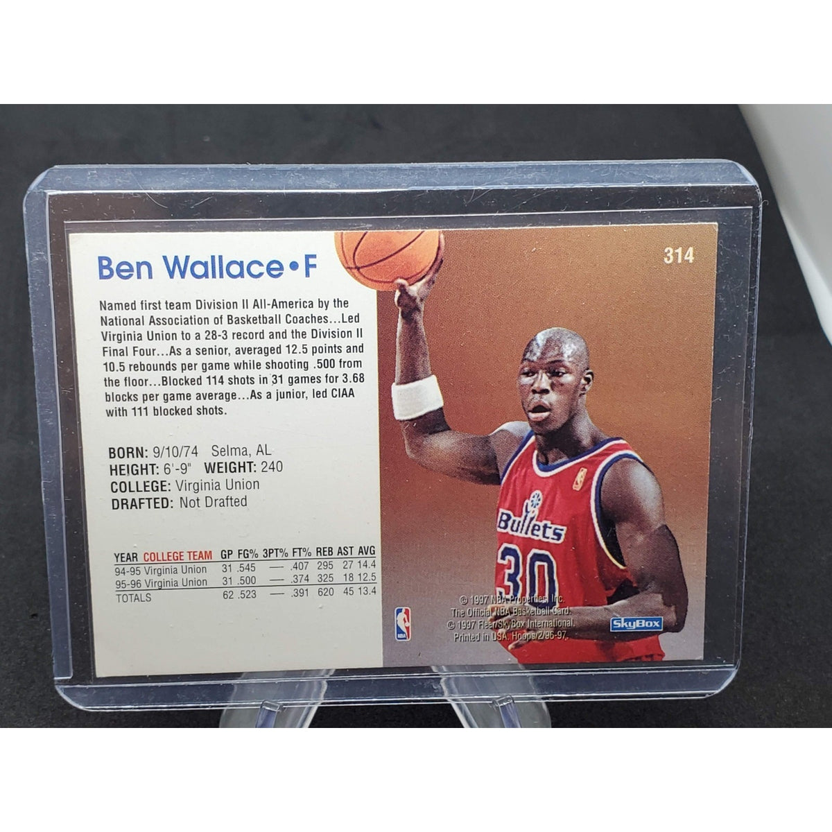 1996-97 NBA Hoops - Rookies Ben Wallace #314 (RC)