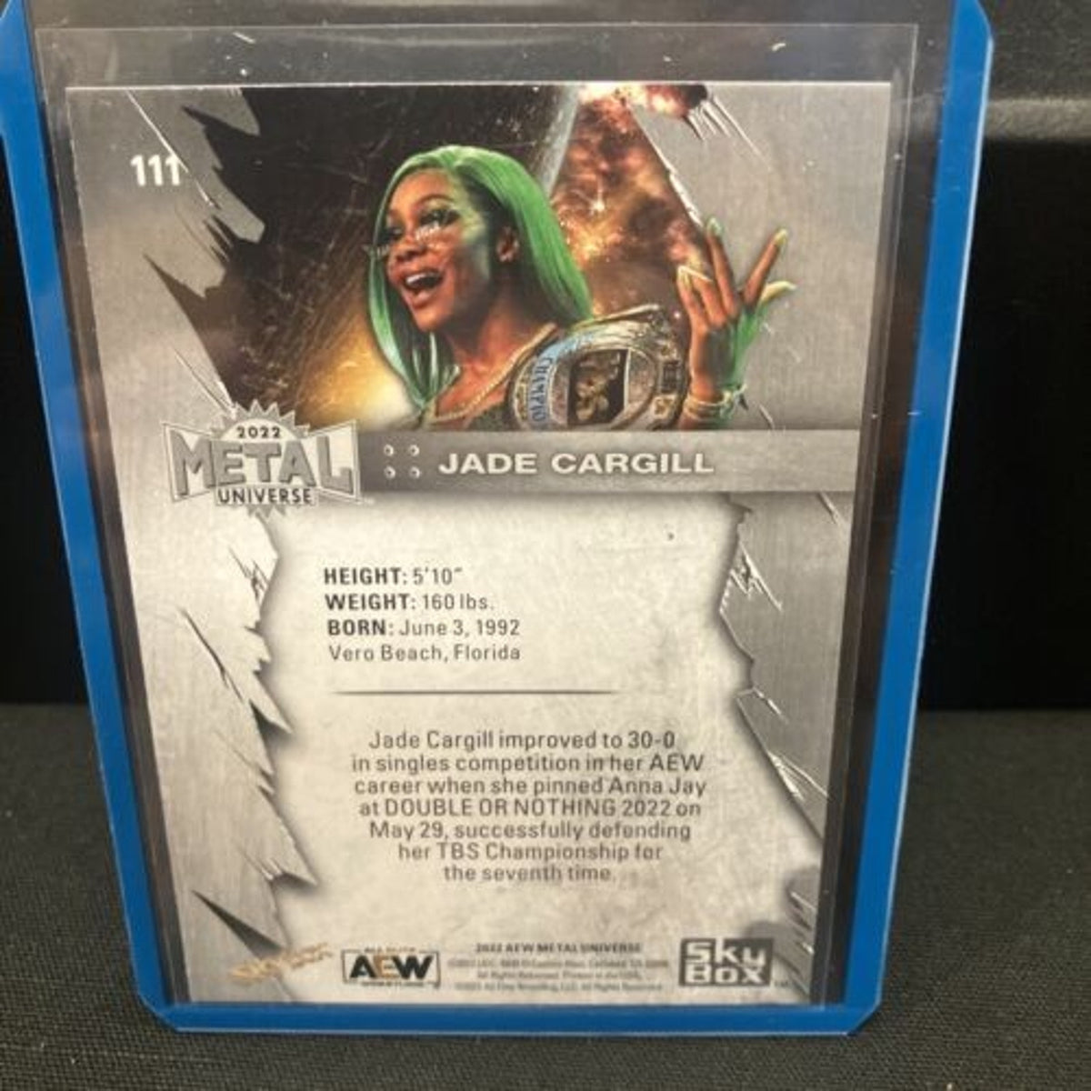 Blue Spectrum #111 Pack Fresh 2022 Metal Universe Jade Cargill New Mint