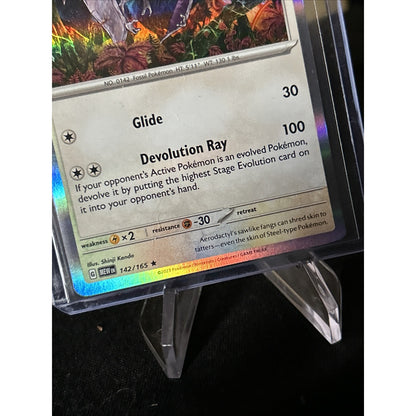 Pokemon 151 Aerodactyl 142/165 Holo Rare / Pack Fresh New