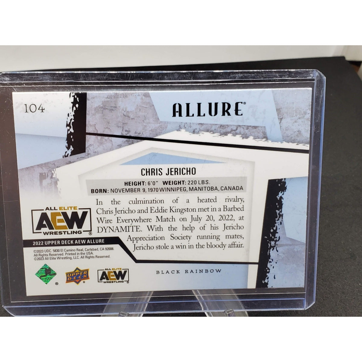 Chris Jericho 2022 Upper Deck Allure AEW Horizontal Table Parallel #104