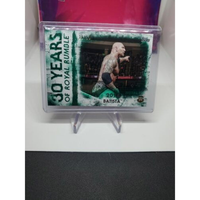 2018 Topps WWE Undisputed 30 Years of Royal Rumble Green /50 Batista #RR-22
