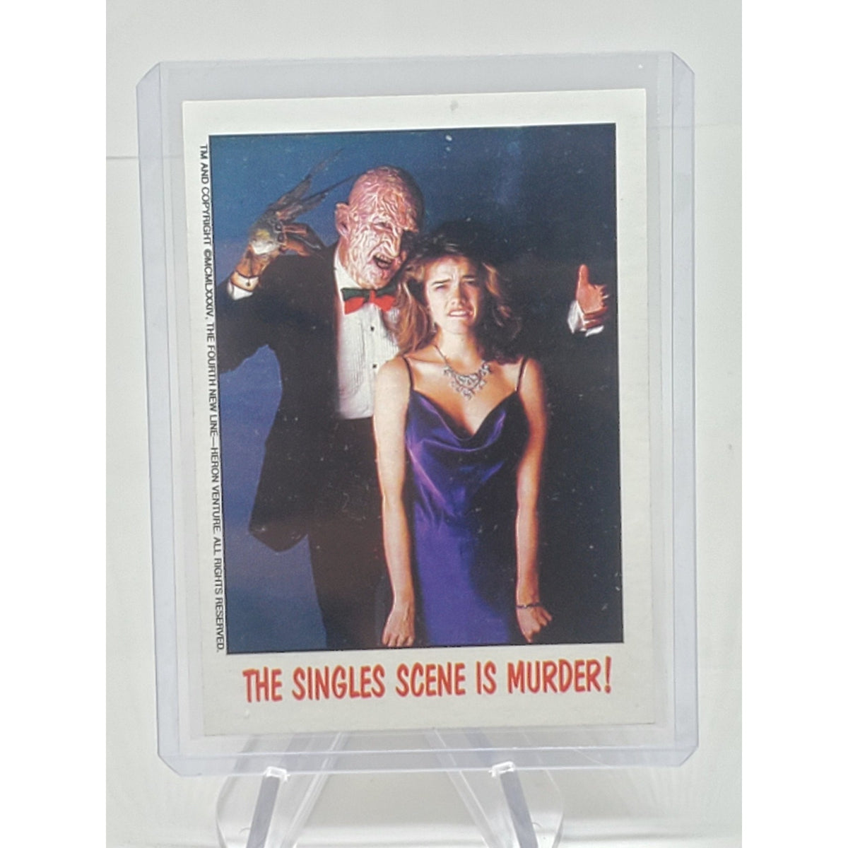 1988 Topps Fright Flicks #27 The Singles Scene is Murder! Nightmare Elm