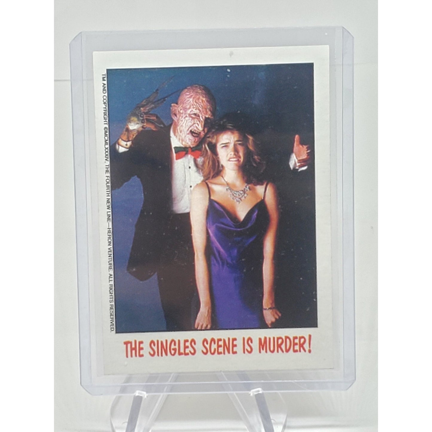 1988 Topps Fright Flicks #27 The Singles Scene is Murder! Nightmare Elm