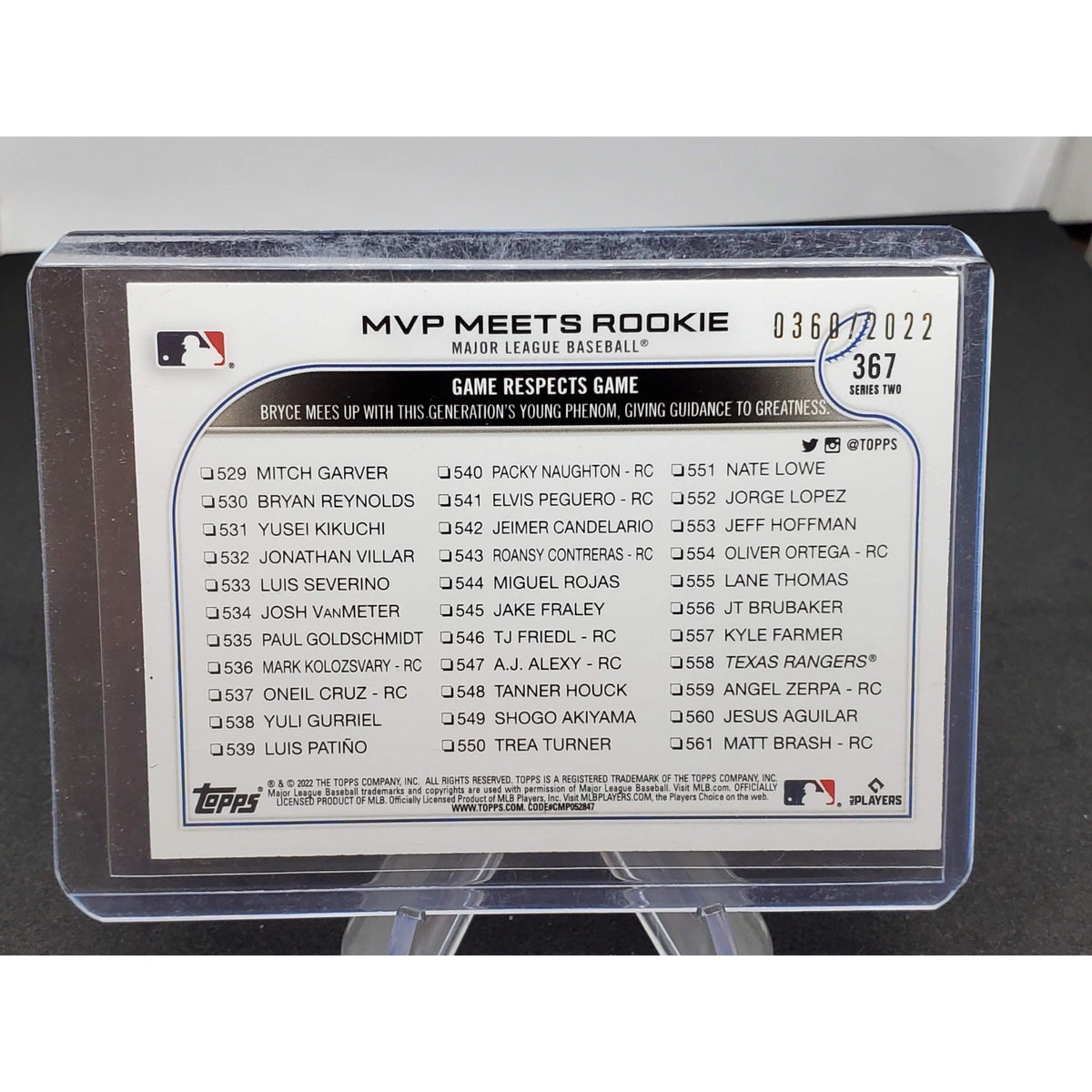 BRYCE HARPER WANDER FRANCO 2022 TOPPS GOLD PARALLEL 0369/2022 RAYS PHILLIES