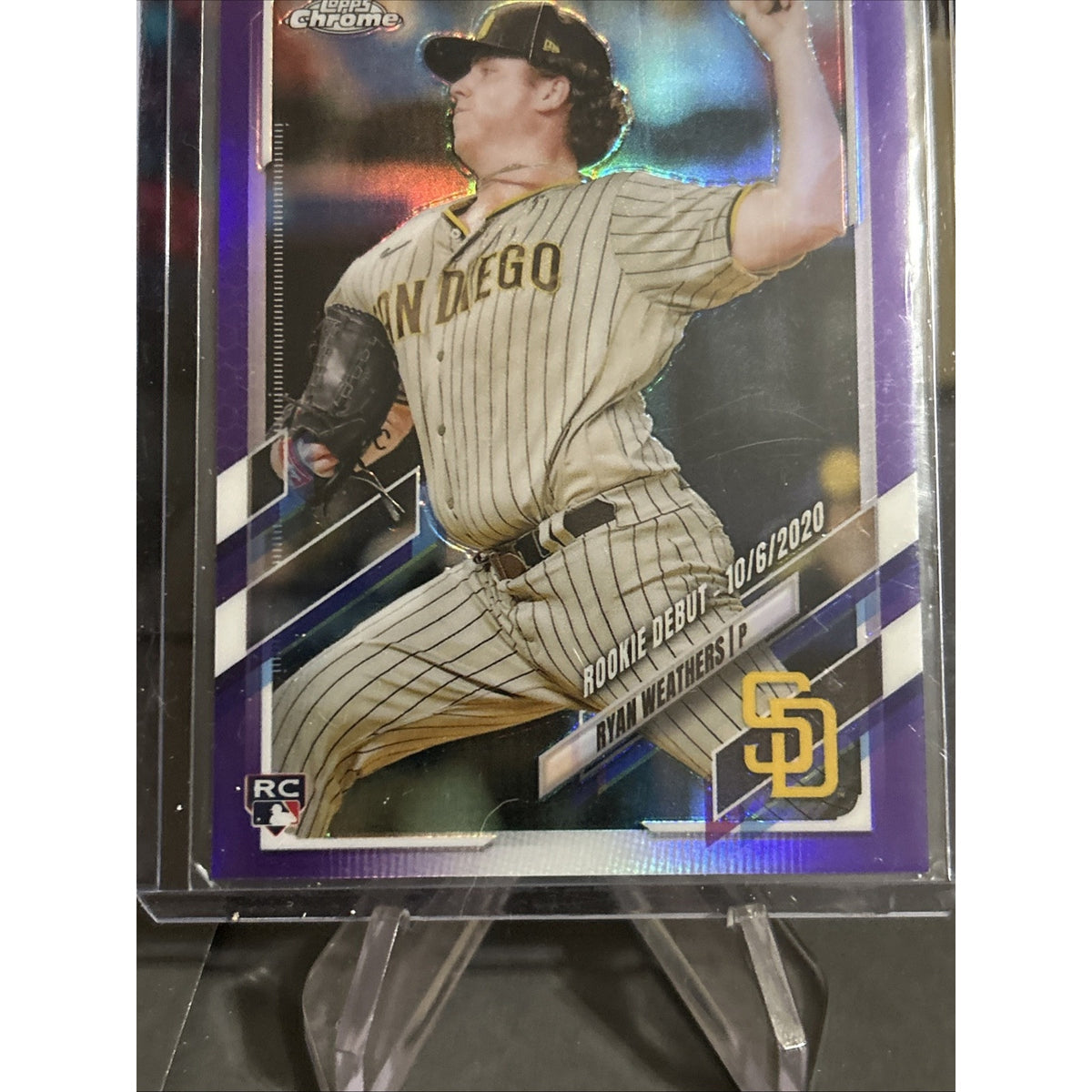2021 Topps Chrome Update Baseball #USC15 Ryan Weathers RC Rookie Purple / New