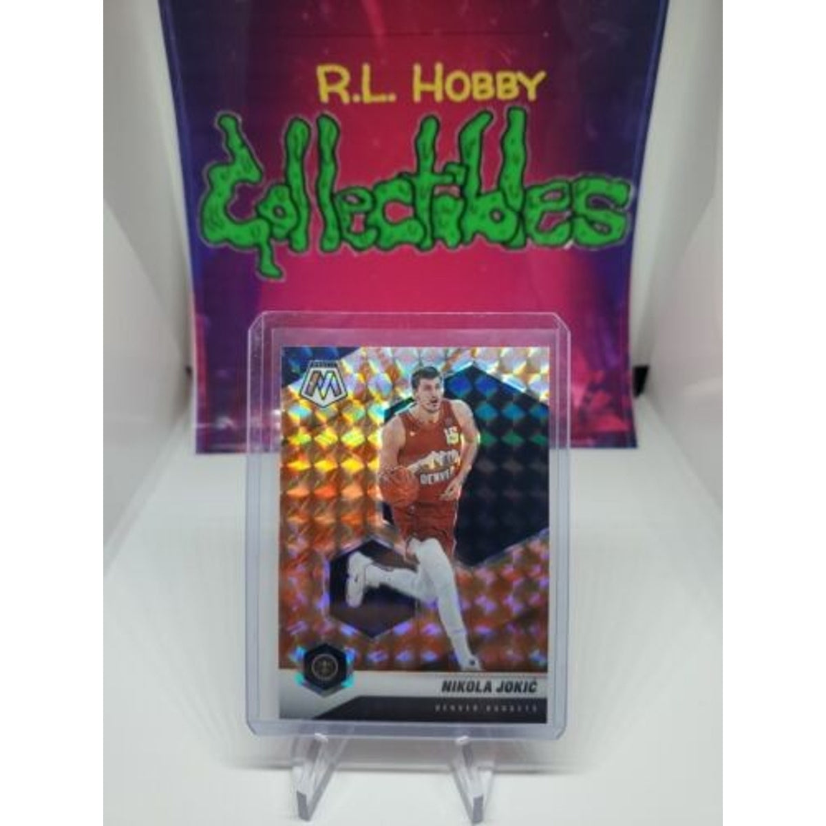 Nikola Jokic 2020-21 Mosaic Reactive Orange Prizm #21 Denver Nuggets
