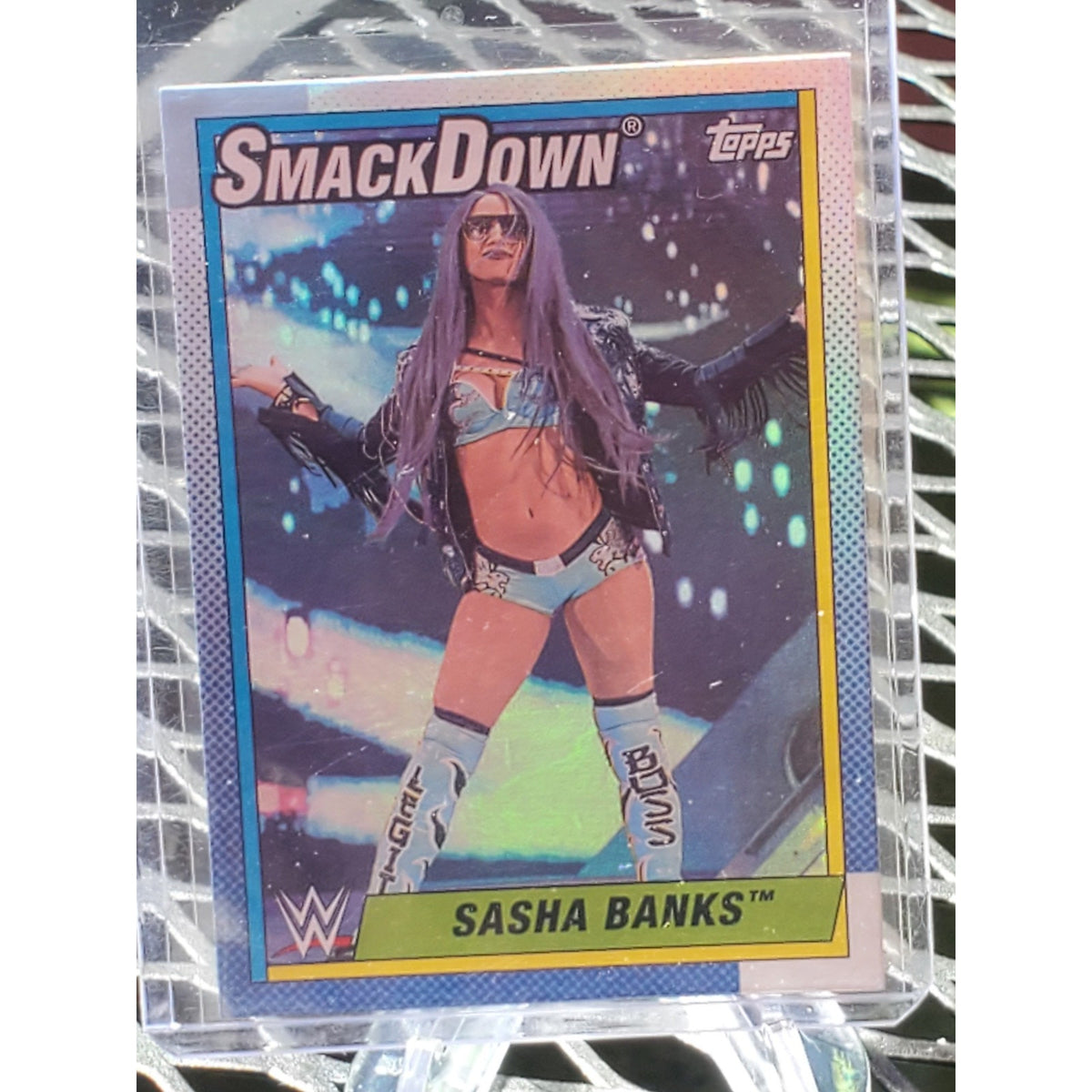 2021 Topps Heritage WWE Rainbow Foil Sasha Banks #72 🔥