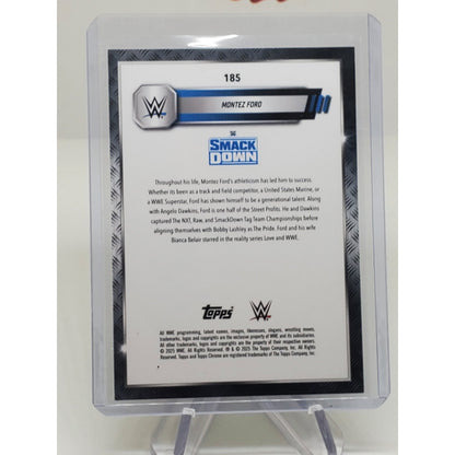 2025 Topps Chrome WWE - Montez Ford #185 Green Geometric Refractor #'d /75