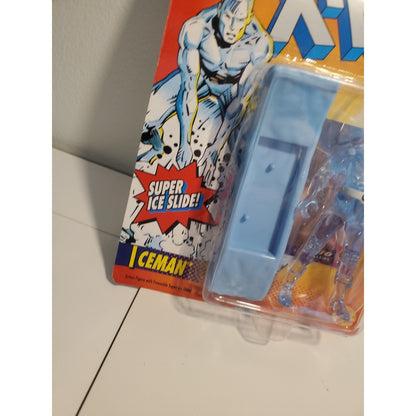 Vintage 1993 Toy Biz Marvel X-Men ICEMAN with Ice Slide 5" Action Figure