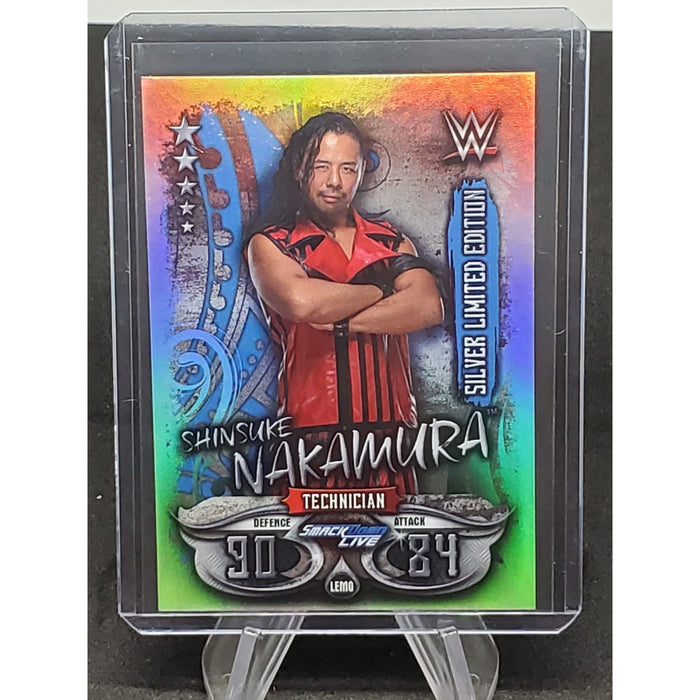 2018 Topps Slam Attax LIVE WWE #LEMG SHINSUKE NAKAMURA SILVER LIMITED EDT