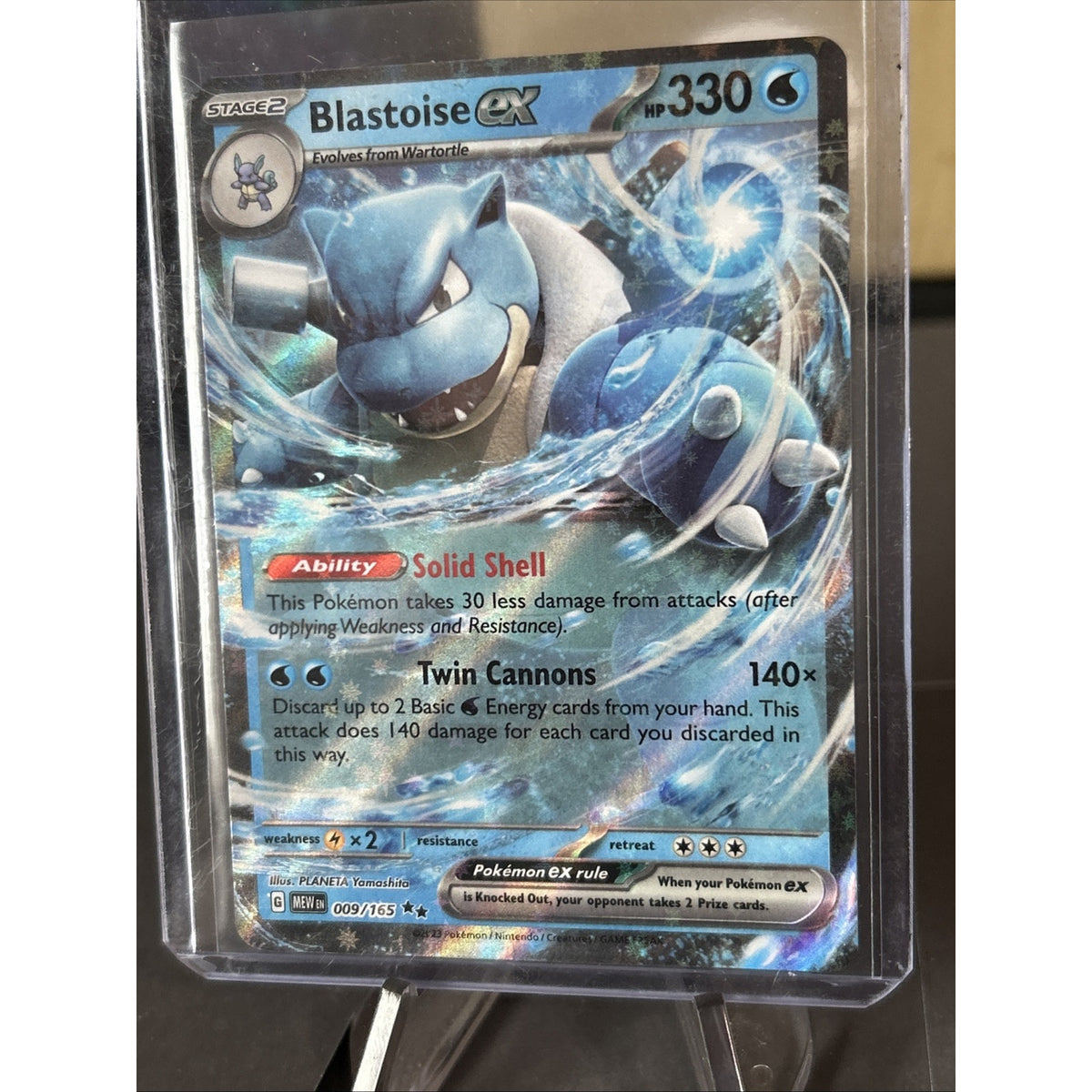 Pokémon TCG Blastoise ex Scarlet & Violet - 151 009/165 Full Art Holo / Pack New