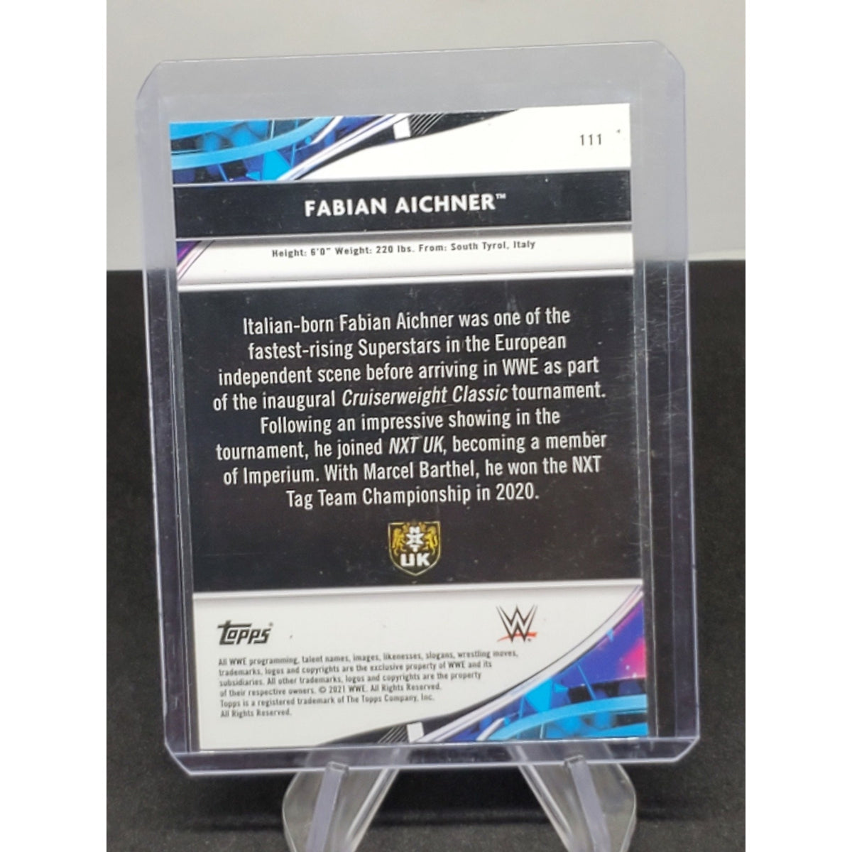 Fabian Aichner 2021 Topps Finest WWE Extended Set SSP Refractor #111