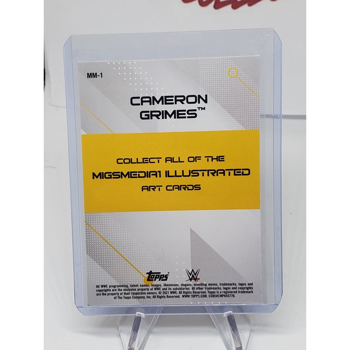 2021 Topps WWE NXT Migs Media Illustrations #MM1 Cameron Grimes
