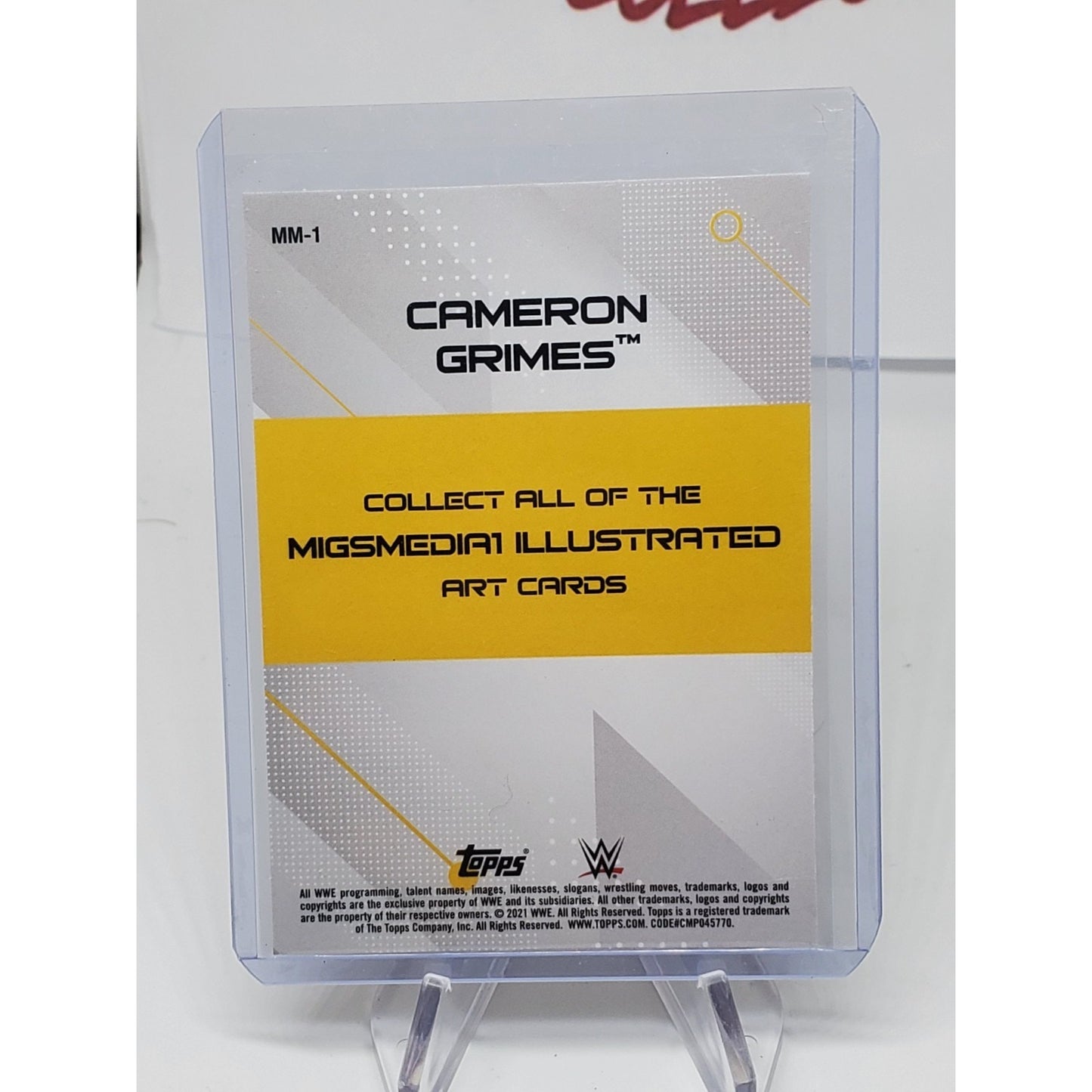 2021 Topps WWE NXT Migs Media Illustrations #MM1 Cameron Grimes