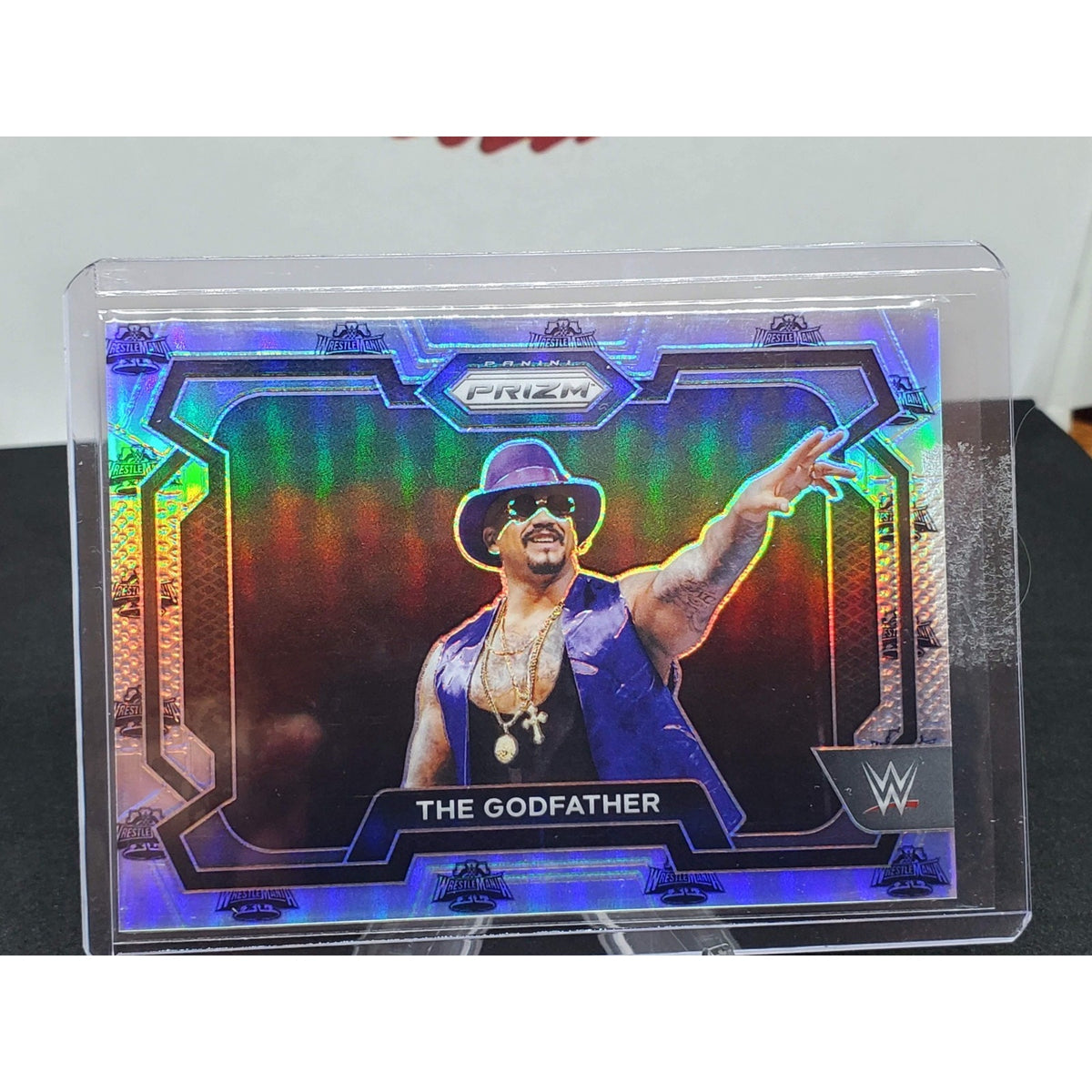 2024 Prizm WWE THE GODFATHER Wrestlemania Logo #/40 HOF #79