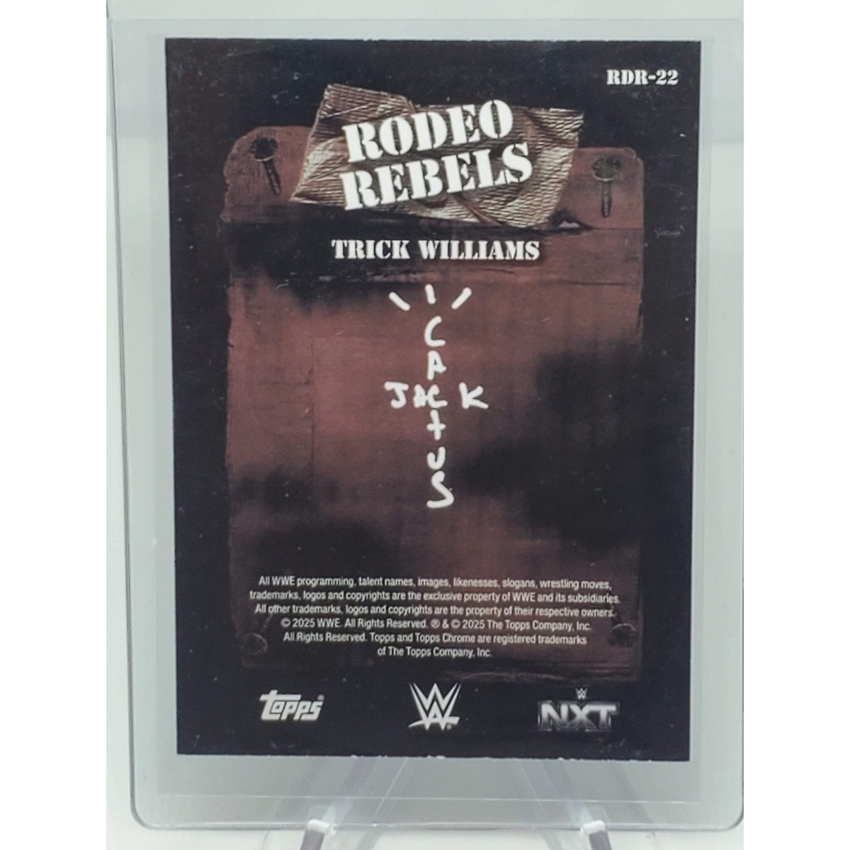 2025 Topps Chrome WWE X Cactus Jack - Rodeo Rebels Trick Williams #RDR-22