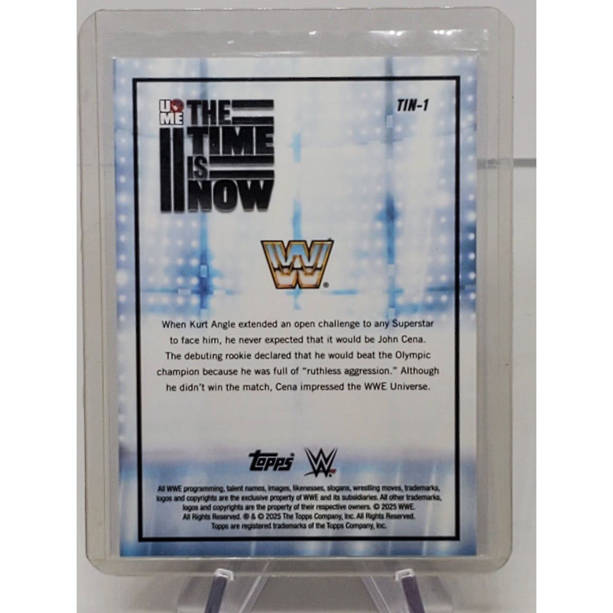 John Cena 2025 Topps Chrome WWE The Time Is Now Insert #TIN-1
