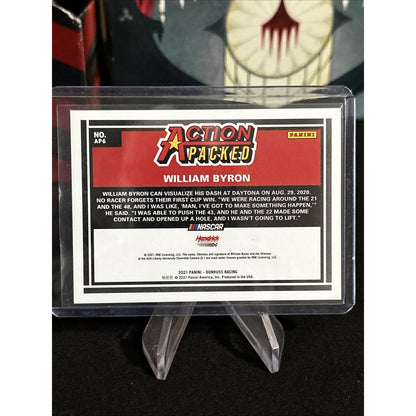 2021 Donruss Racing #AP6 William Byron Action Packed /199 - Pack Fresh New