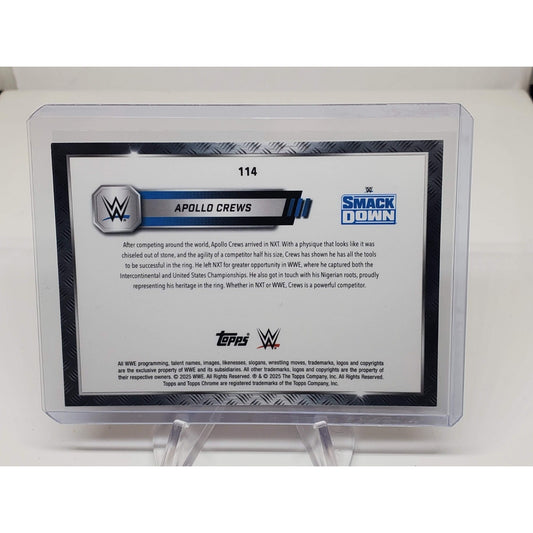 2025 Topps Chrome WWE Apollo Crews Orange Refractor 24/25