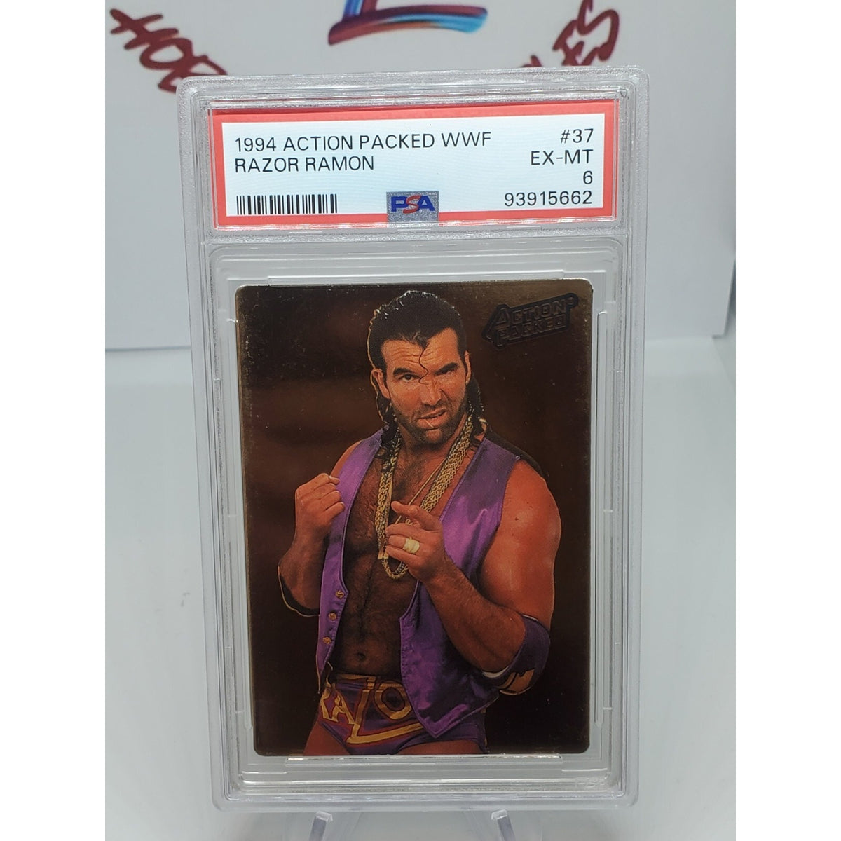 1994 Action Packed WWF Razor Ramon 37 Gold PSA 6