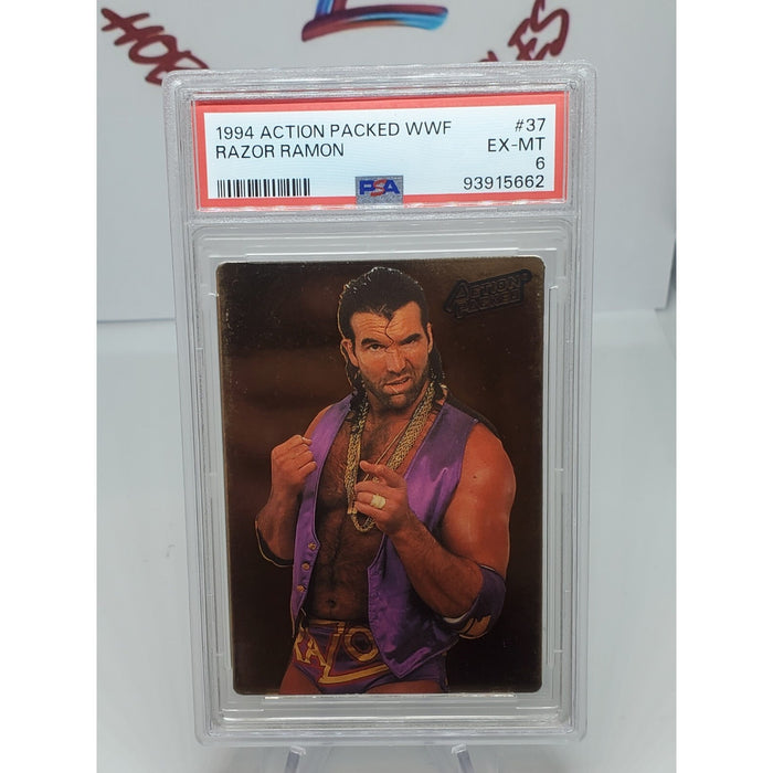1994 Action Packed WWF Razor Ramon 37 Gold PSA 6