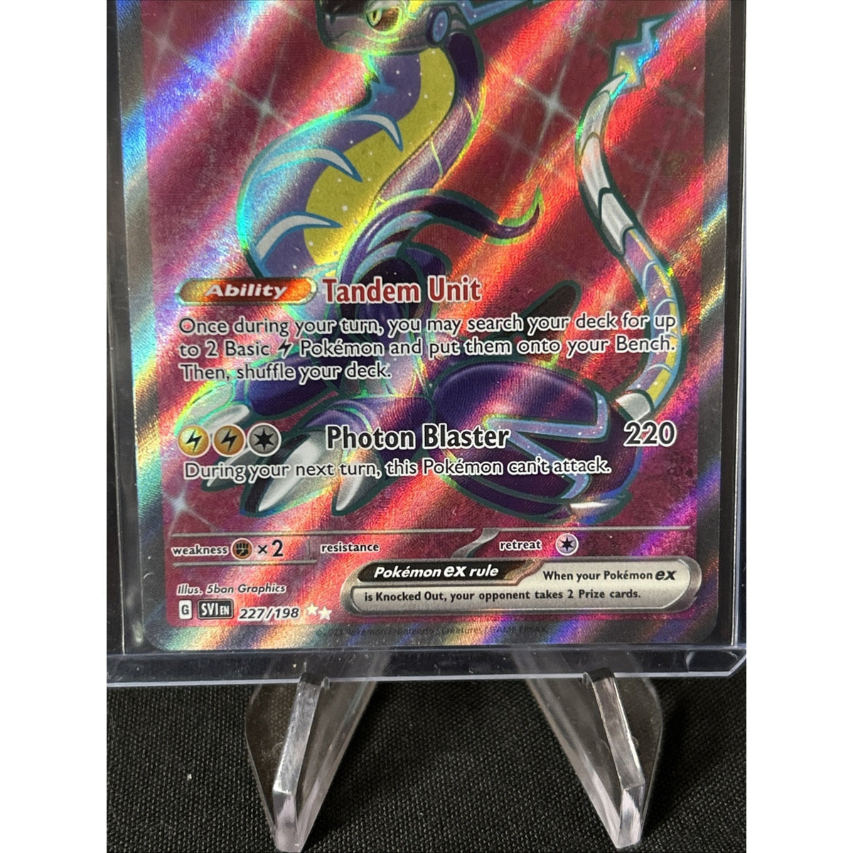 Miraidon ex 227/198 Sv01: Scarlet & Violet Base Set Holo / Pack Fresh New