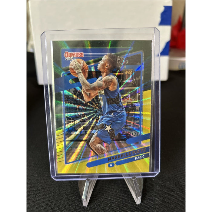 2021-22 Donruss Holo Green and Yellow Laser #151 Markelle Fultz Orlando Magic