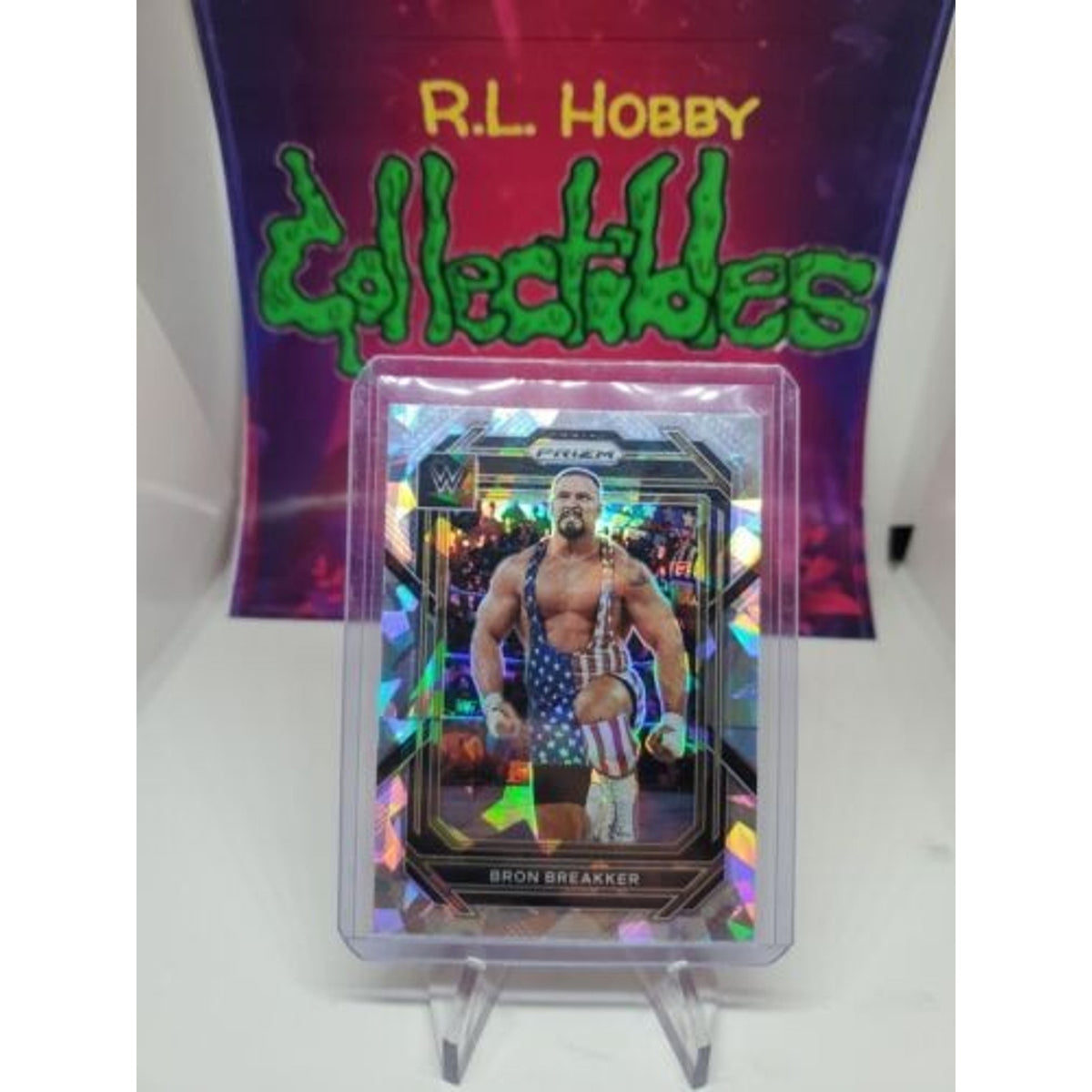 Bron Breakker 2023 Panini Prizm Cracked Ice WWE #161 NXT Holo Card Insert