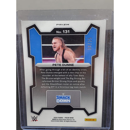 Pete Dunne 2024 Panini Prizm WWE /25 Blue Undercard Disco #131 Smack Down SSP