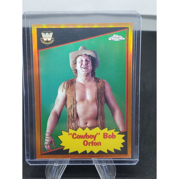 2025 Topps Chrome WWE Cowboy BOB ORTON 1985 Legends Orange Refractor /25 Sp