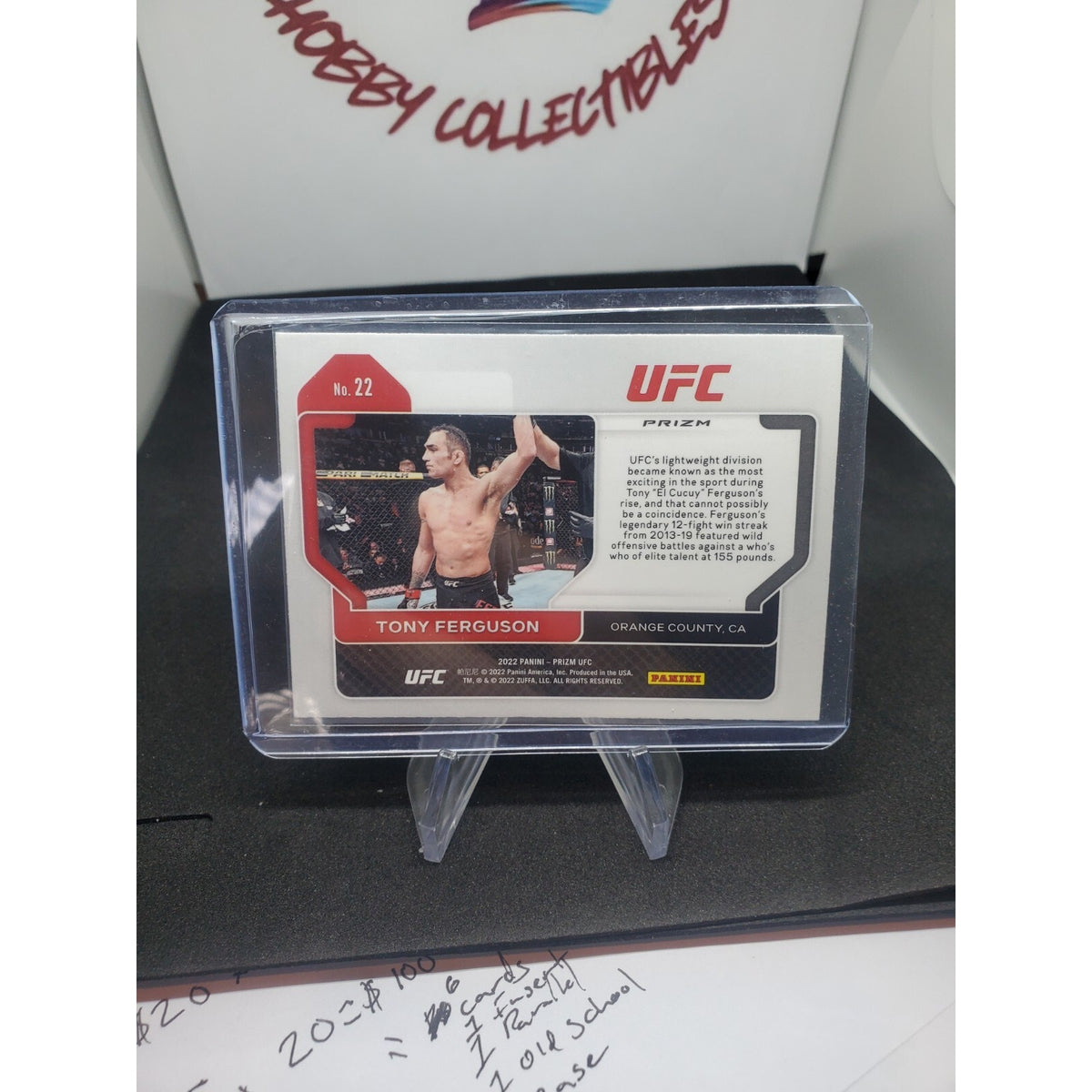 Green Prizm Panini Tony Ferguson 2022 Panini Prizm UFC #22