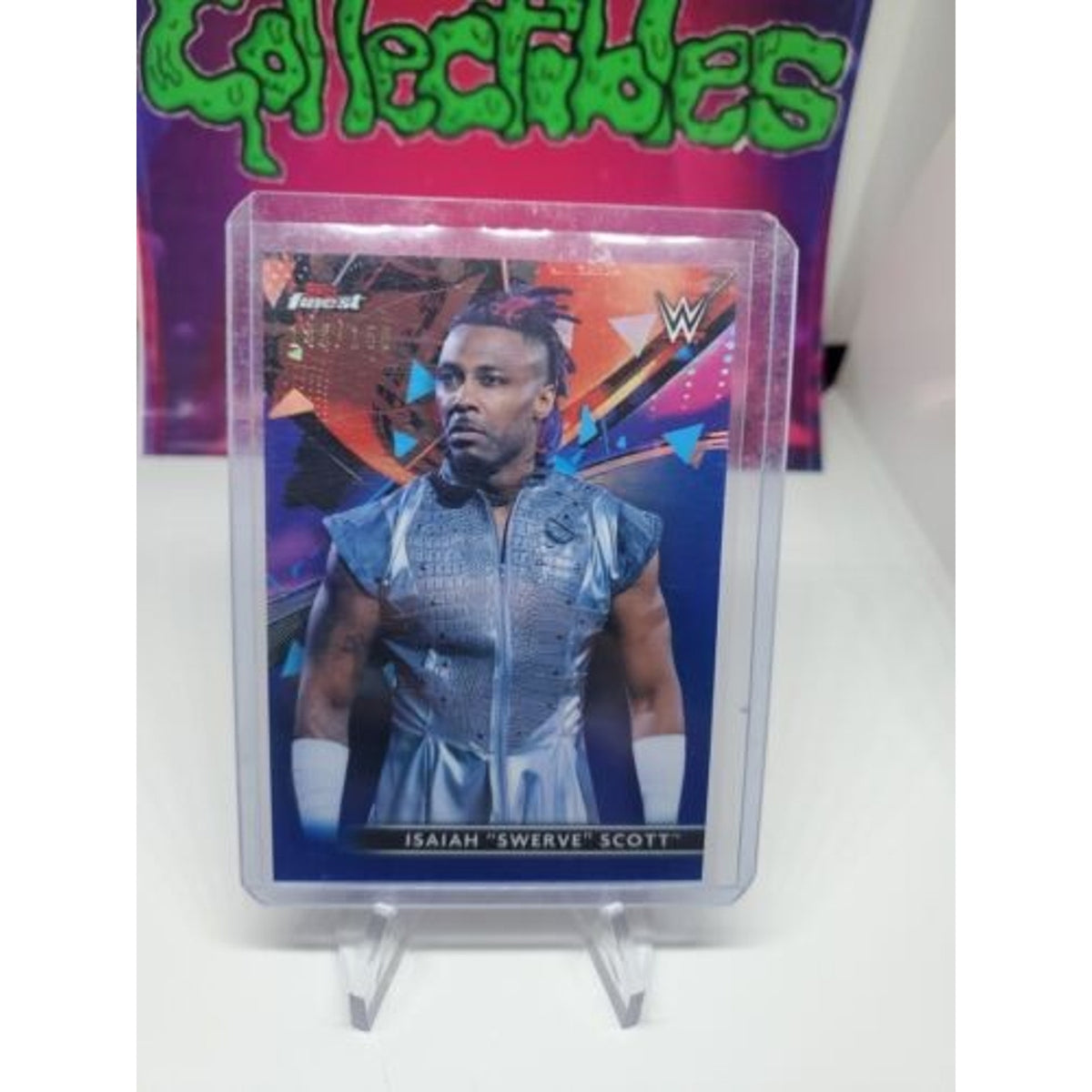 2022 Topps Finest WWE Isaiah "Swerve" Scott BLUE Prizm SP #/150 AEW