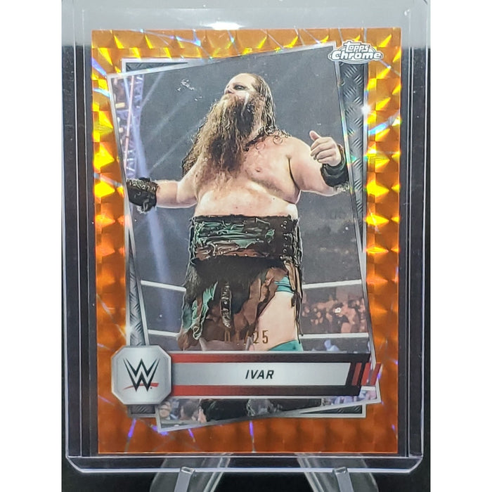 2025 TOPPS CHROME WWE IVAR ORANGE REFRACTOR 04/25
