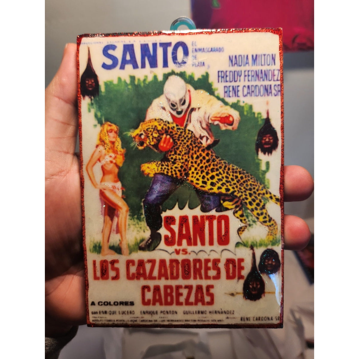 Santos vs los cazadores de cabeza WALL ART 1/1 - WOOD ART AUTHENTIC (4x6 in)