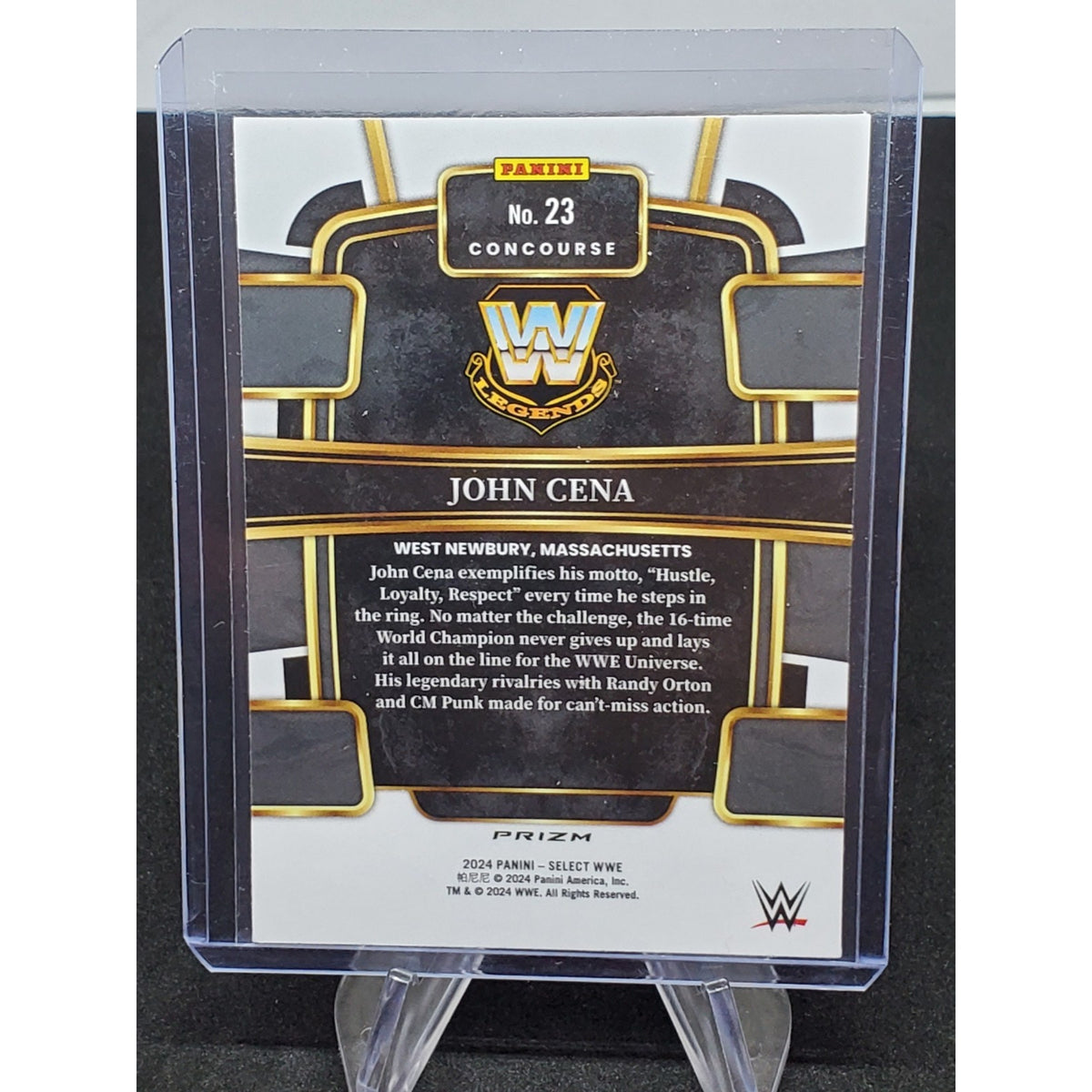 2024 Panini Select WWE Concourse #23 John Cena Silver Prizm