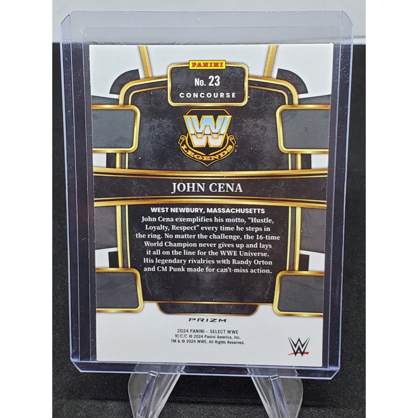 2024 Panini Select WWE Concourse #23 John Cena Silver Prizm