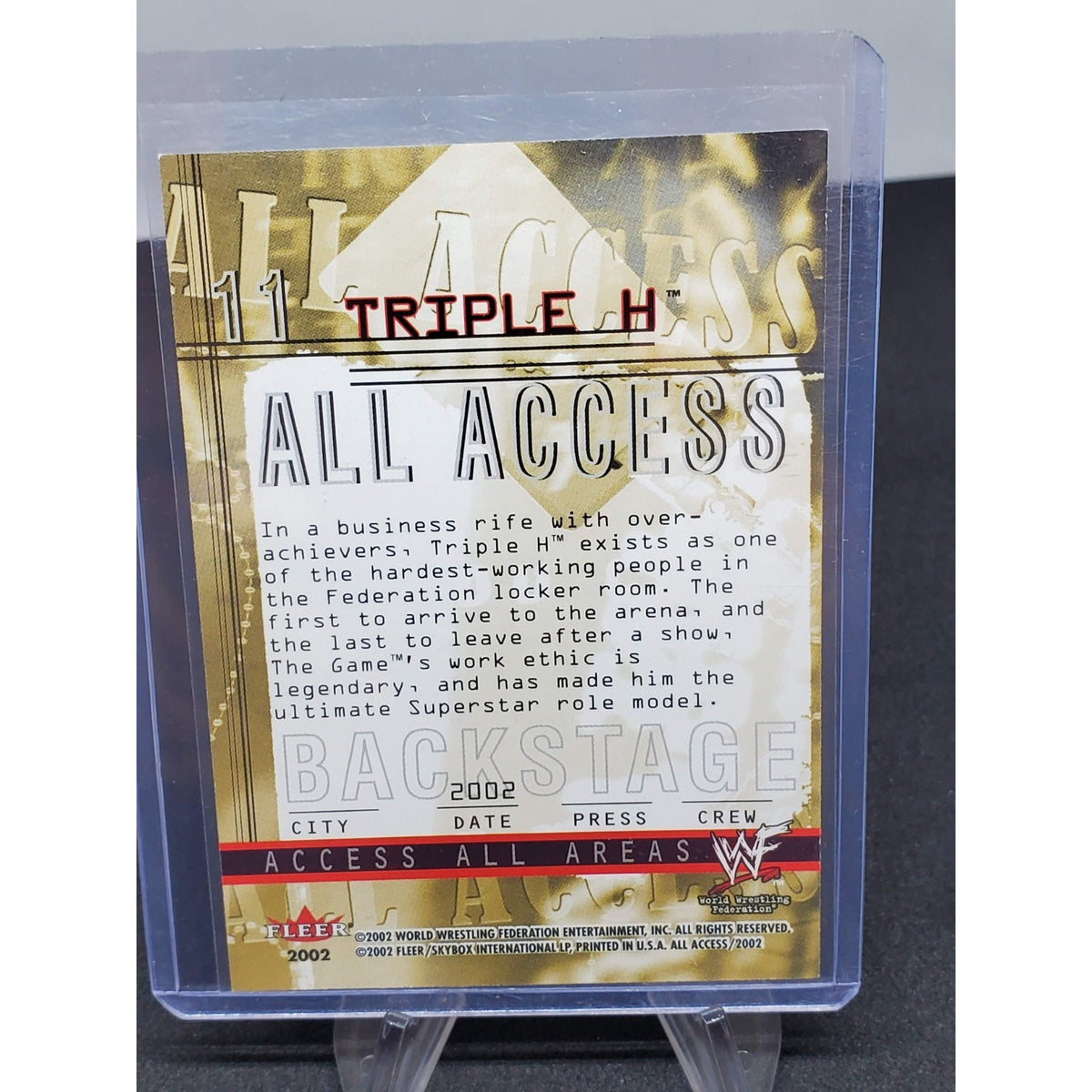 2002 Fleer WWF All Access - #11 Triple H