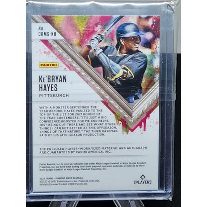 2021 Panini Diamond Kings KE'BRYAN HAYES Rookie DUAL PATCH AUTO #DKMS-KH Pirates