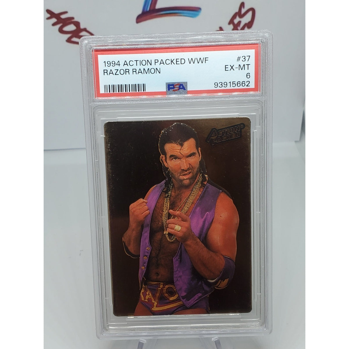 1994 Action Packed WWF Razor Ramon 37 Gold PSA 6