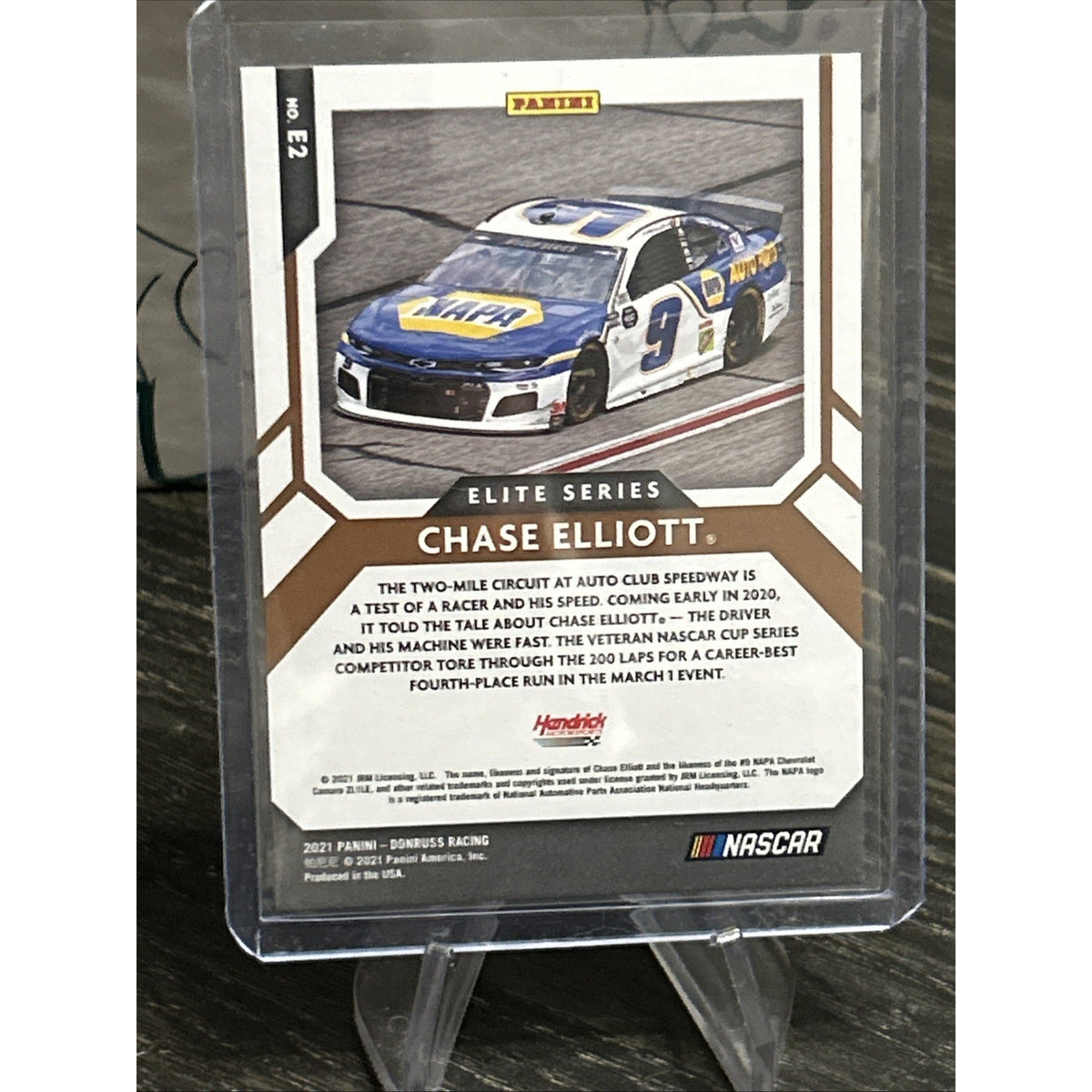 Chase Elliott 2021 Donruss Racing NASCAR Elite Series GOLD /199 - Pack Fresh New