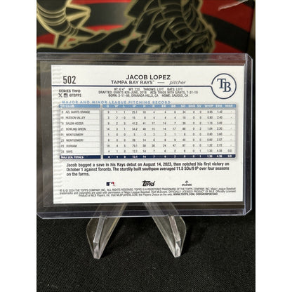 ERROR PRINT 2024 Topps Series 2 Jacob Lopez #502 Summer Holiday Foil (RC) ERROR