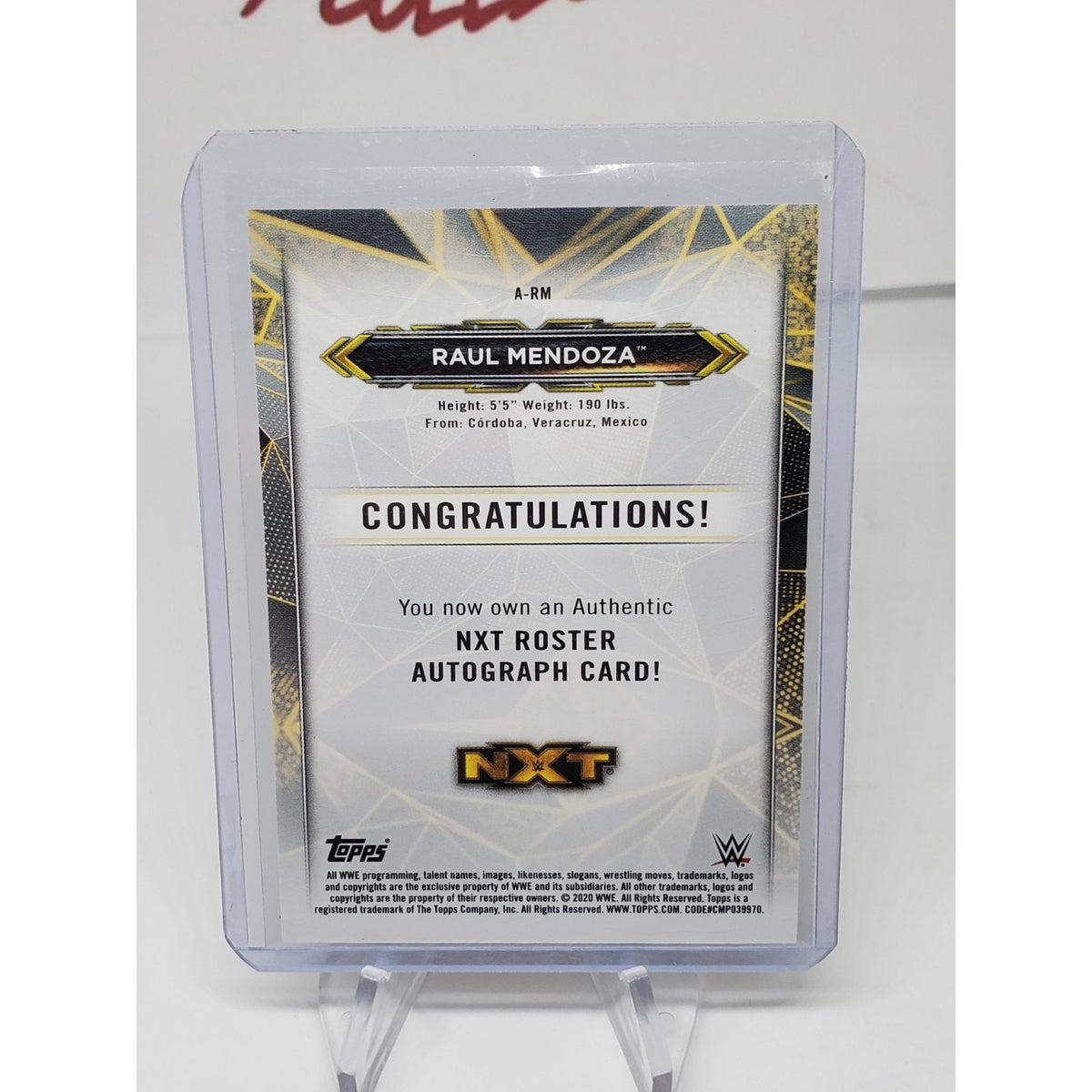2020 Topps WWE NXT Autograph #/199 #A-RM RAUL MENDOZA