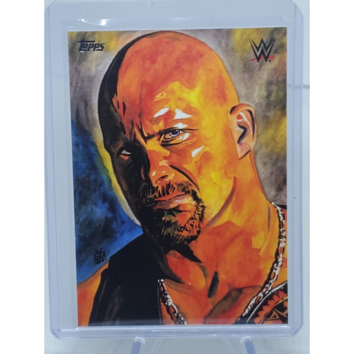 K199,518 - 2021 Topps WWE Rob Schamberger Illustrations #RS9 Stone Cold
