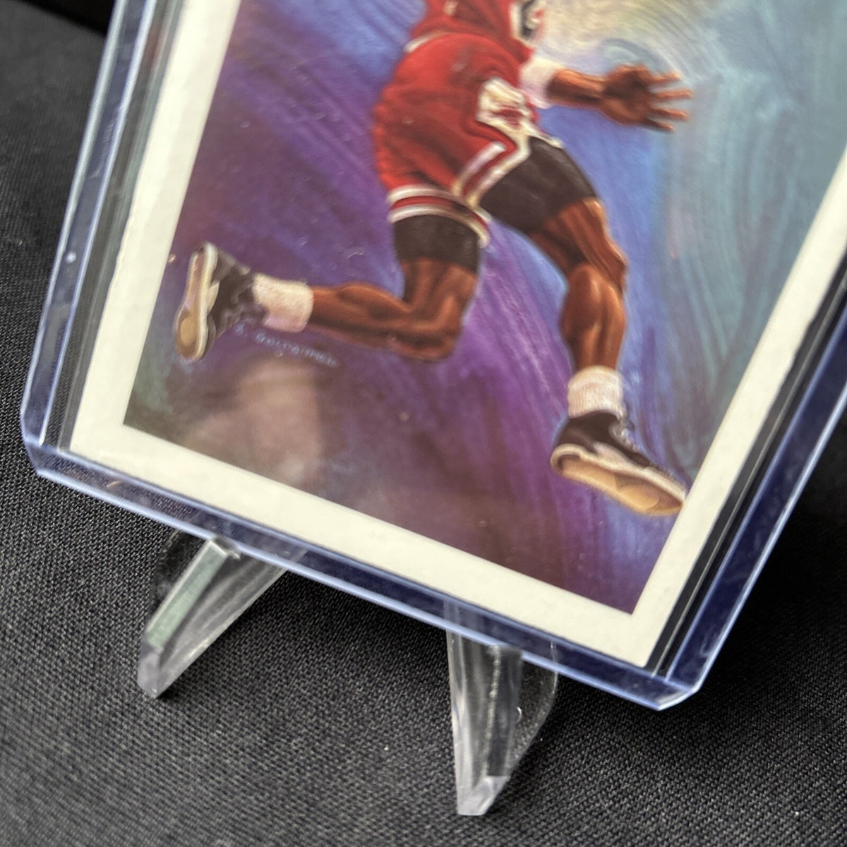 1990-91 NBA Hoops - Art Card Team Checklist #358 Michael Jordan