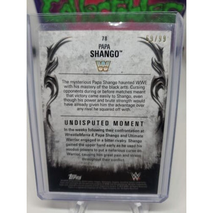 2016 Topps WWE Undisputed Divas Championship Bronze /99 Papa Shango #78