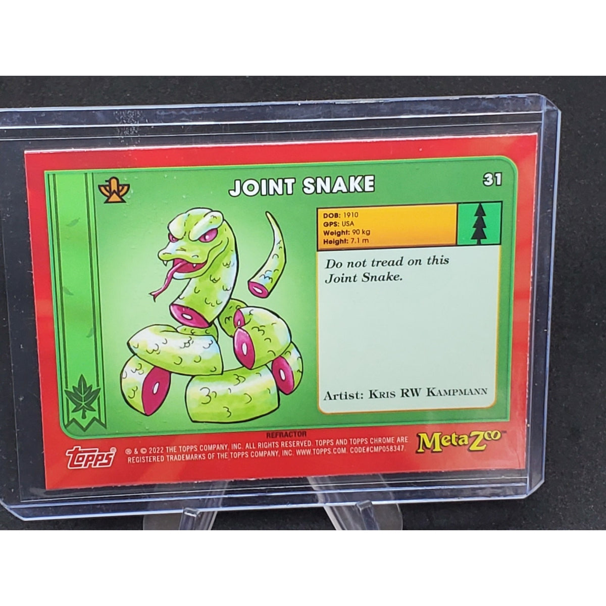 Joint Snake Silver Refractor 31/150 Topps Chrome Metazoo 2022