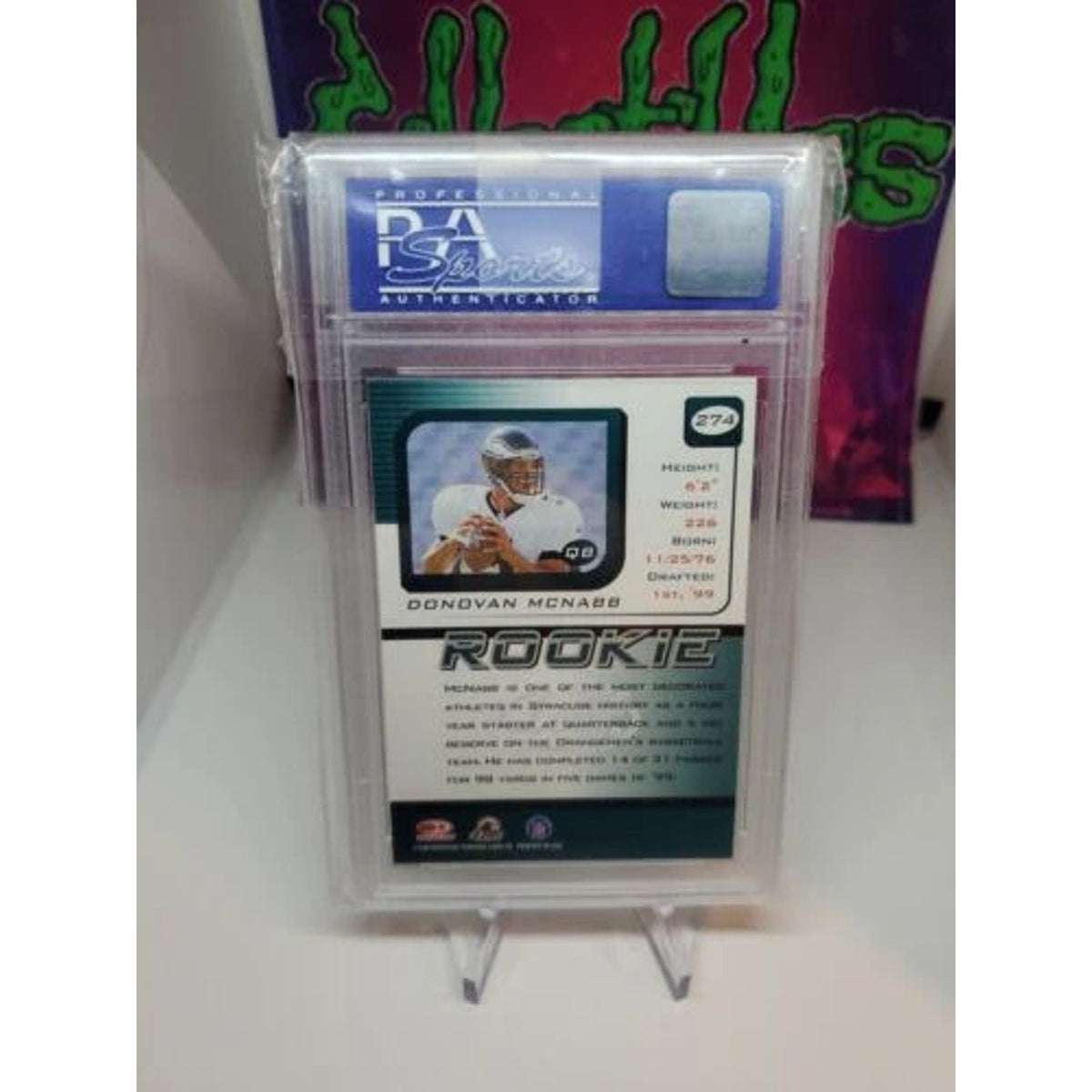 DONOVAN McNABB 1999 LEAF ROOKIES & STARS RC PSA 8