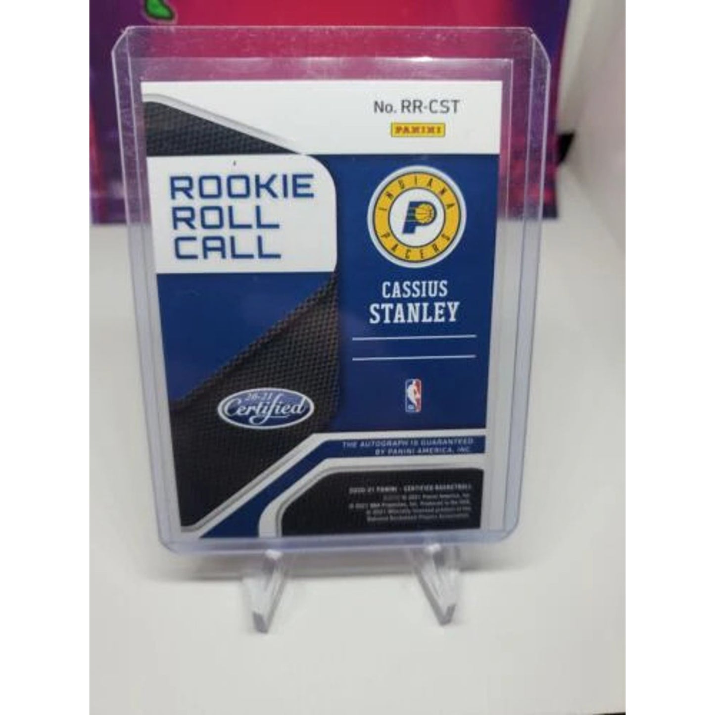 2020-21 Certified CASSIUS STANLEY Rookie Roll Call Auto - PACERS #RR-CST