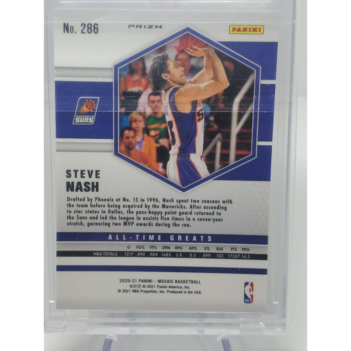 2020-21 Panini Mosaic - All-Time Greats Steve Nash #286 Genesis Mosaic Prizm